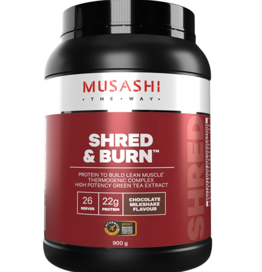 MUSASHI SHRED & BURN Protein Powder - Chocolate