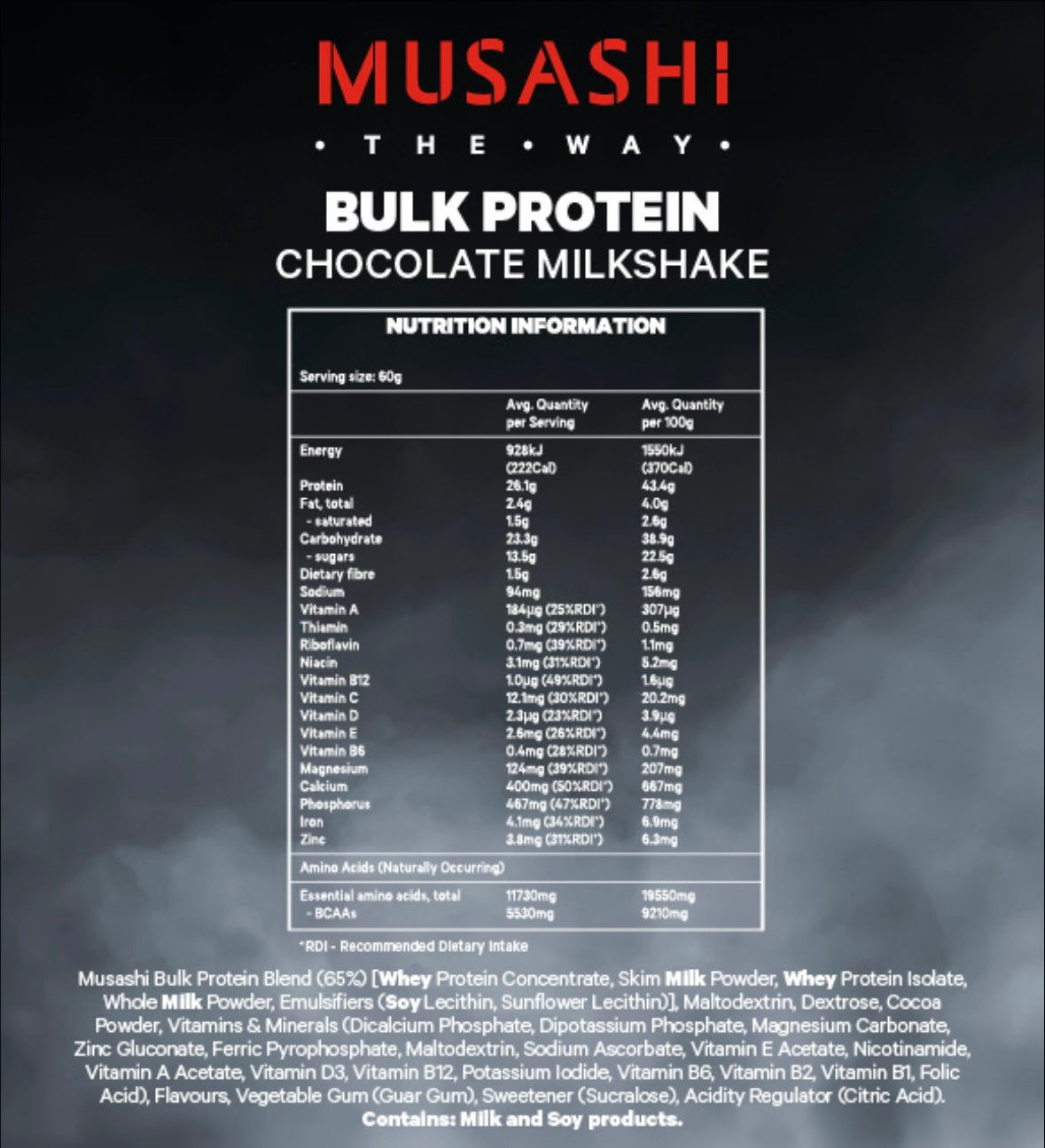 MUSASHI BULK PROTEIN Powder - Chocolate