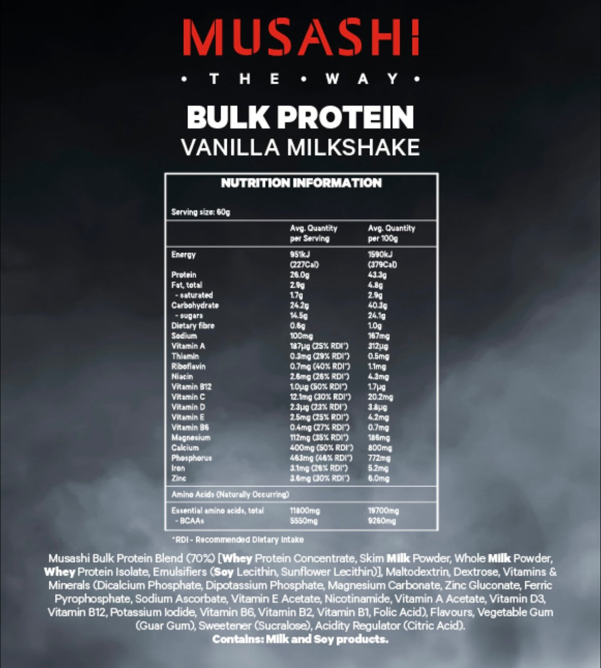 MUSASHI BULK PROTEIN Powder - Vanilla