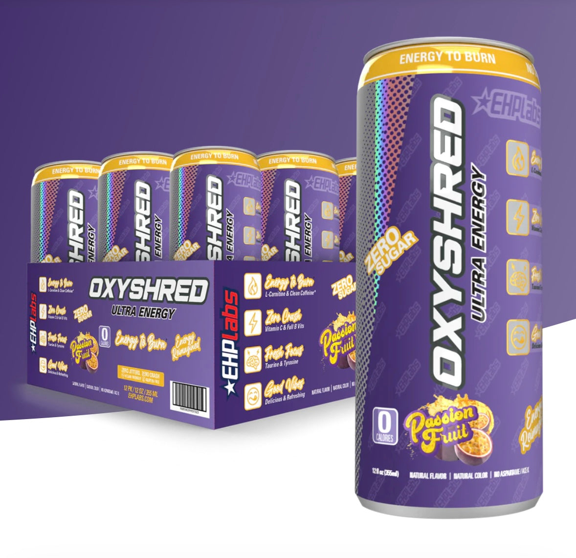 OxyShred Ultra Energy Drink RTD (12-Pack) - PASSIONFRUIT