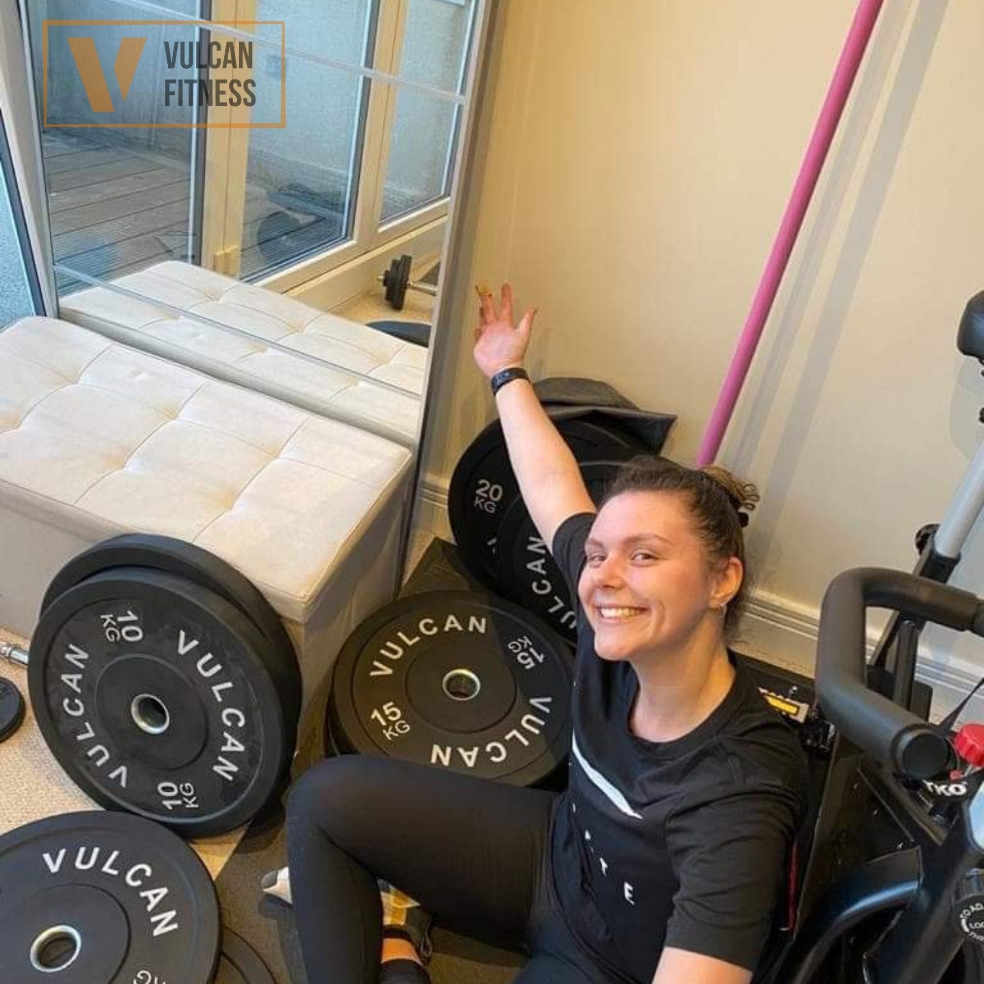 Olympic Pink Barbell & Bumper Plates