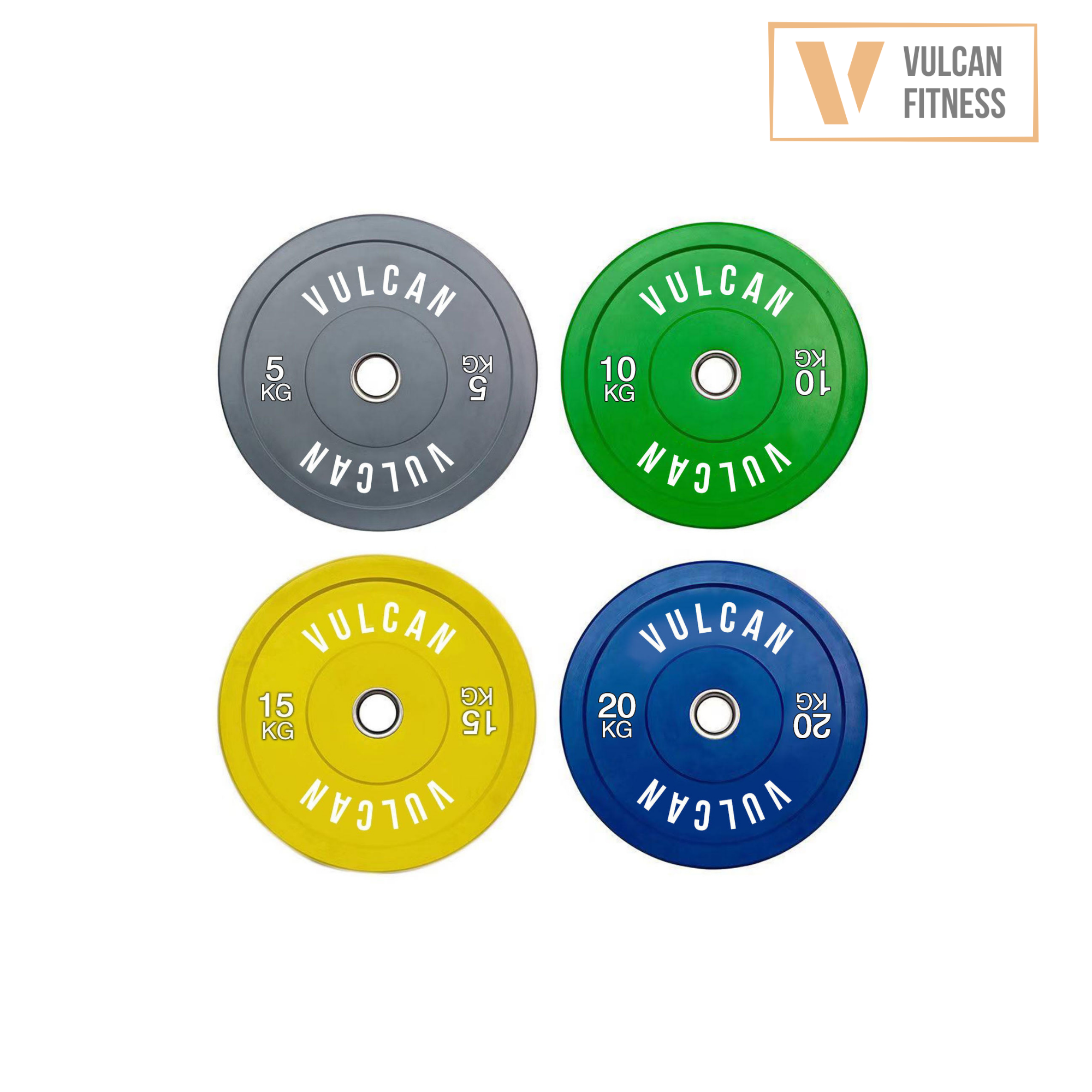 VULCAN Commercial Power Cage, Olympic Barbell, 100kg Colour Bumper Weight Plates & Commercial FID Bench | IN STOCK