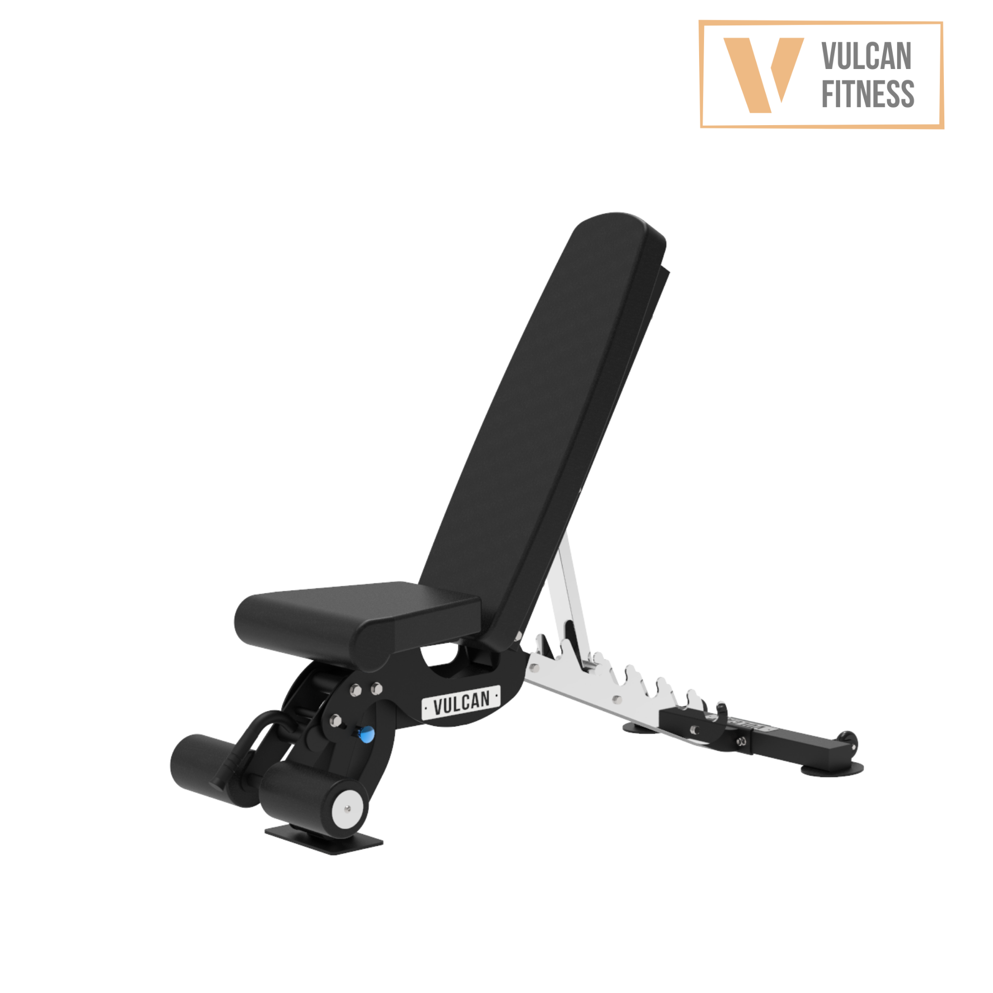 VULCAN Commercial Power Cage, Olympic Barbell, 150kg Black Bumper Weight Plates & Commercial FID Bench | IN STOCK
