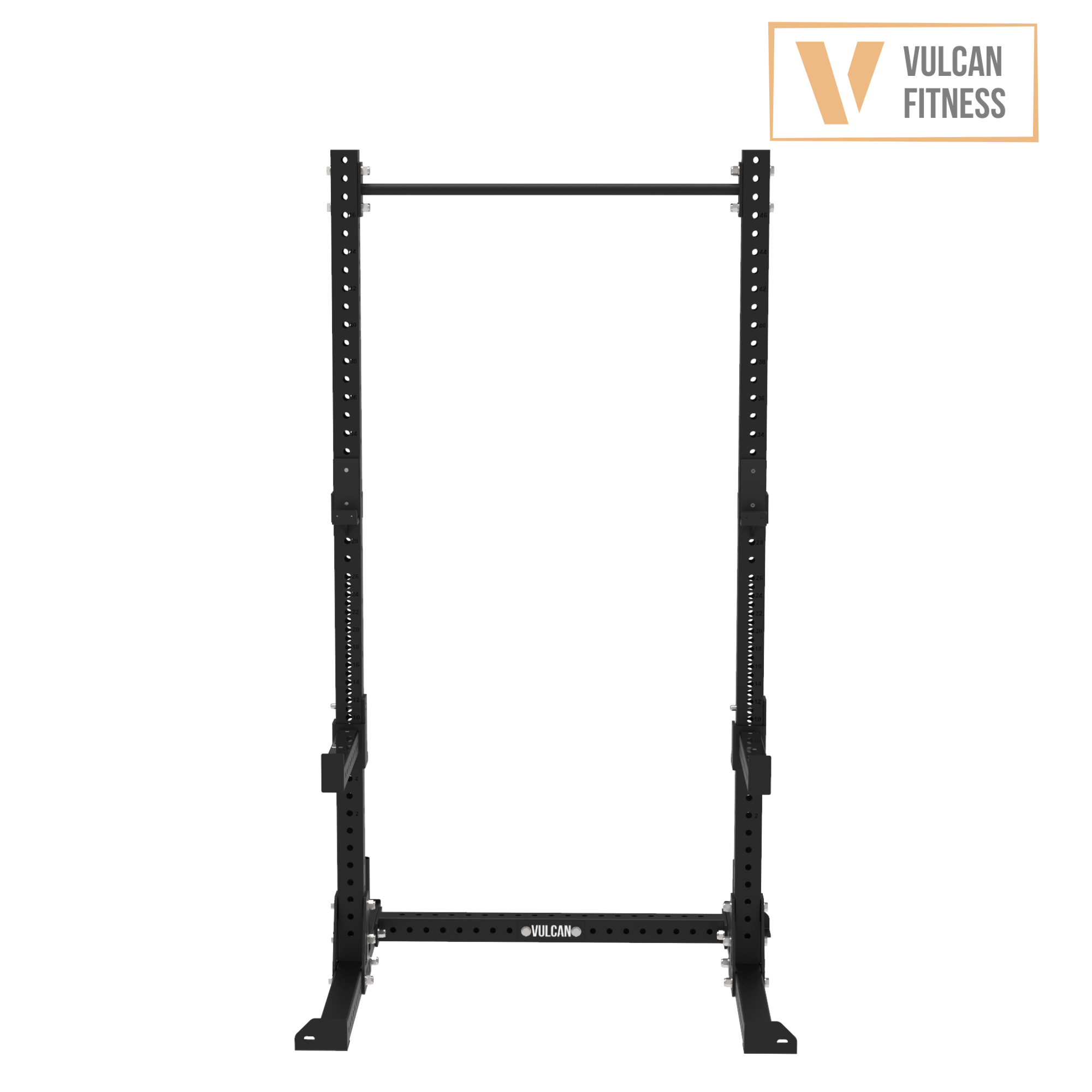 VULCAN Elite Squat Rack, Olympic Barbell, 150kg Black Bumper Weight Plates & Pro Adjustable Bench | IN STOCK