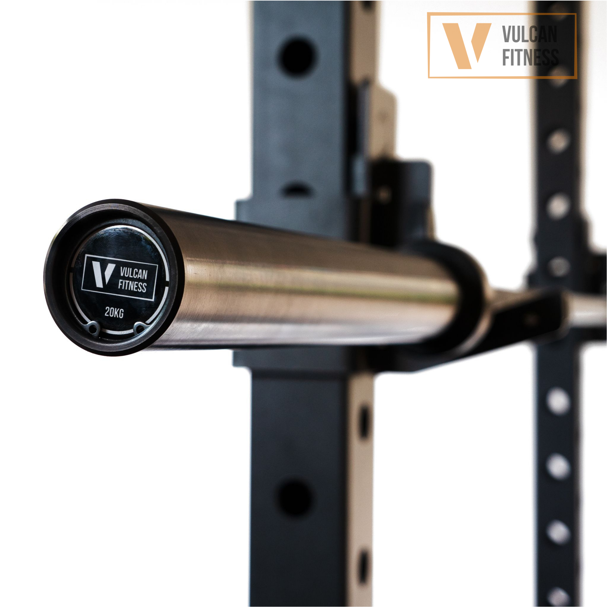 VULCAN Commercial Power Cage, Olympic Barbell, 150kg Black Bumper Weight Plates & Commercial FID Bench | IN STOCK