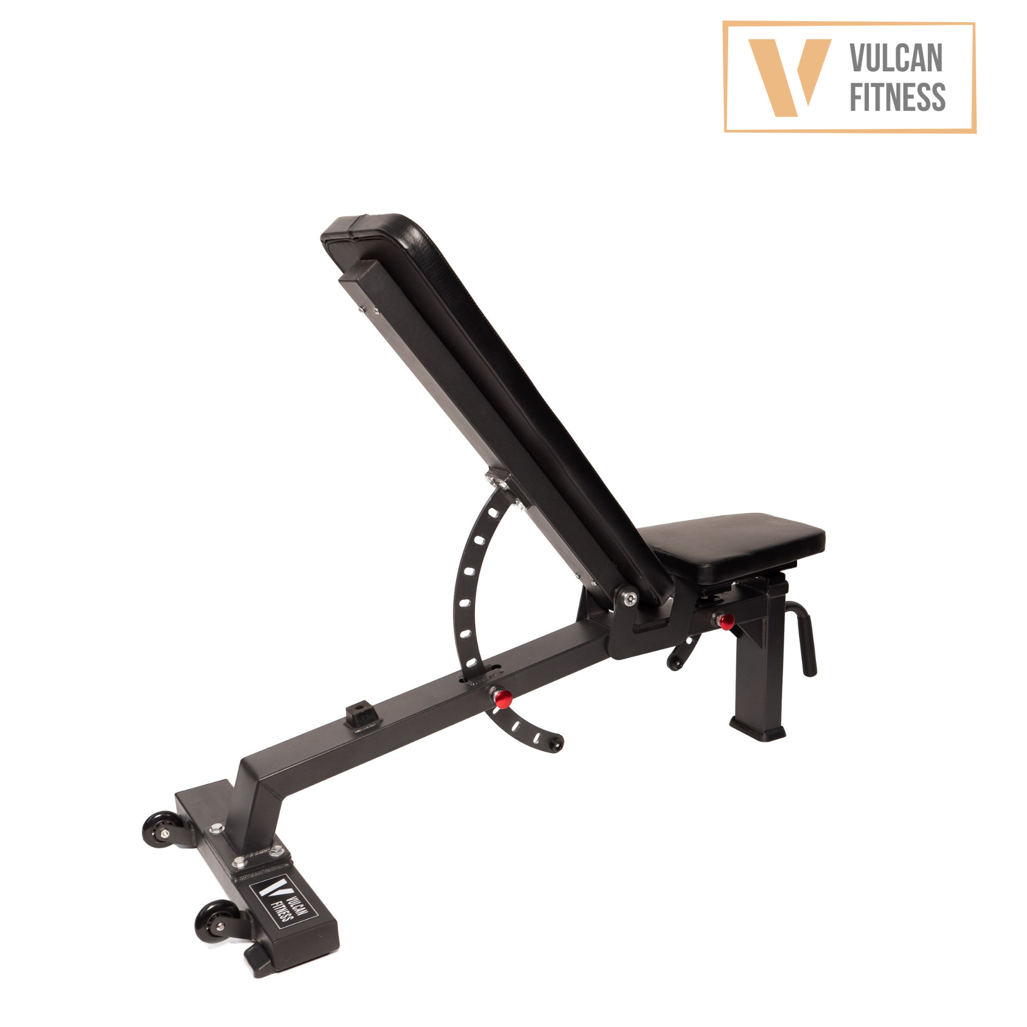 VULCAN Commercial Power Cage, Olympic Barbell, 150kg Black Bumper Weight Plates & Adjustable Bench | IN STOCK