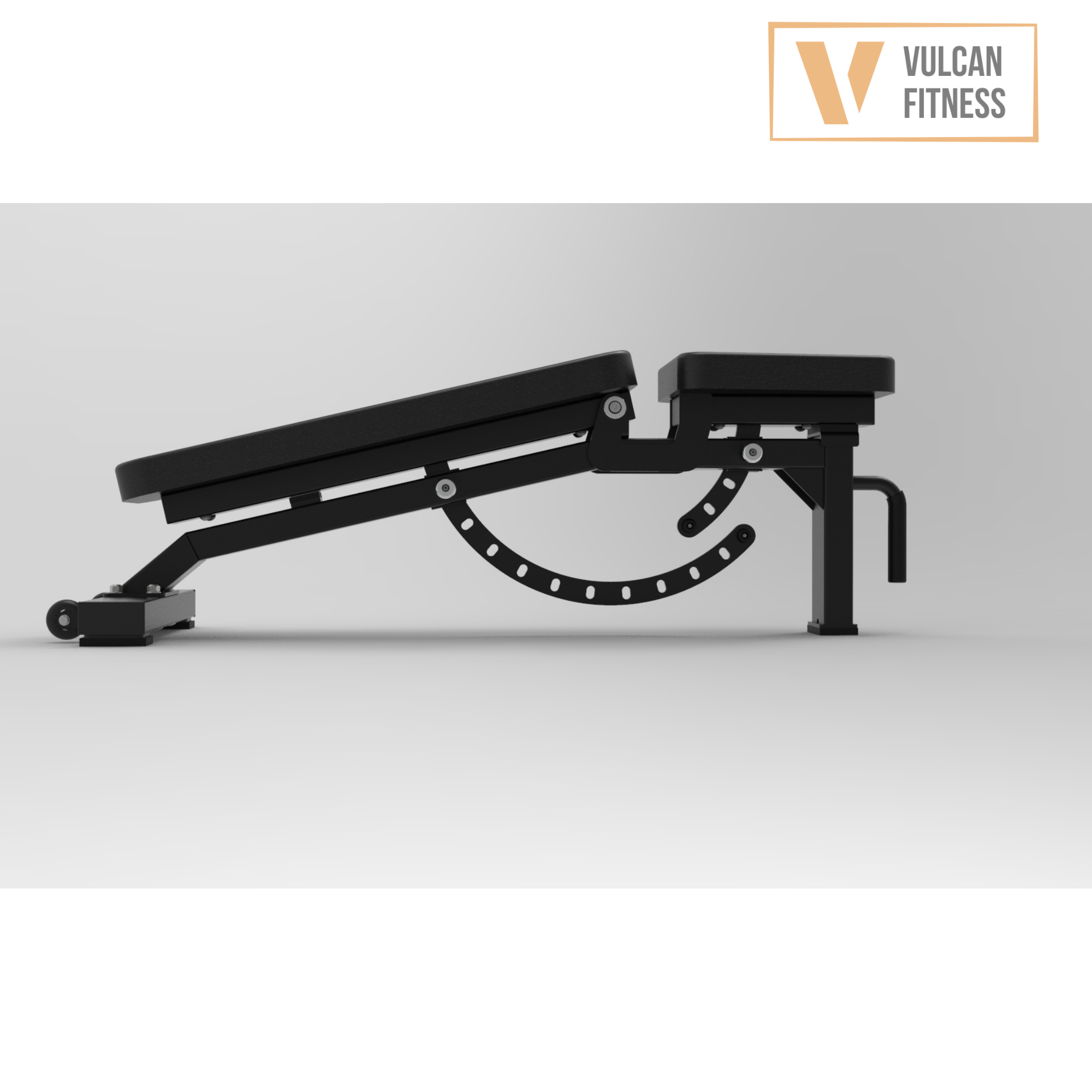 VULCAN Commercial Power Cage, Olympic Barbell, 100kg Black Bumper Weight Plates & Adjustable Bench | IN STOCK