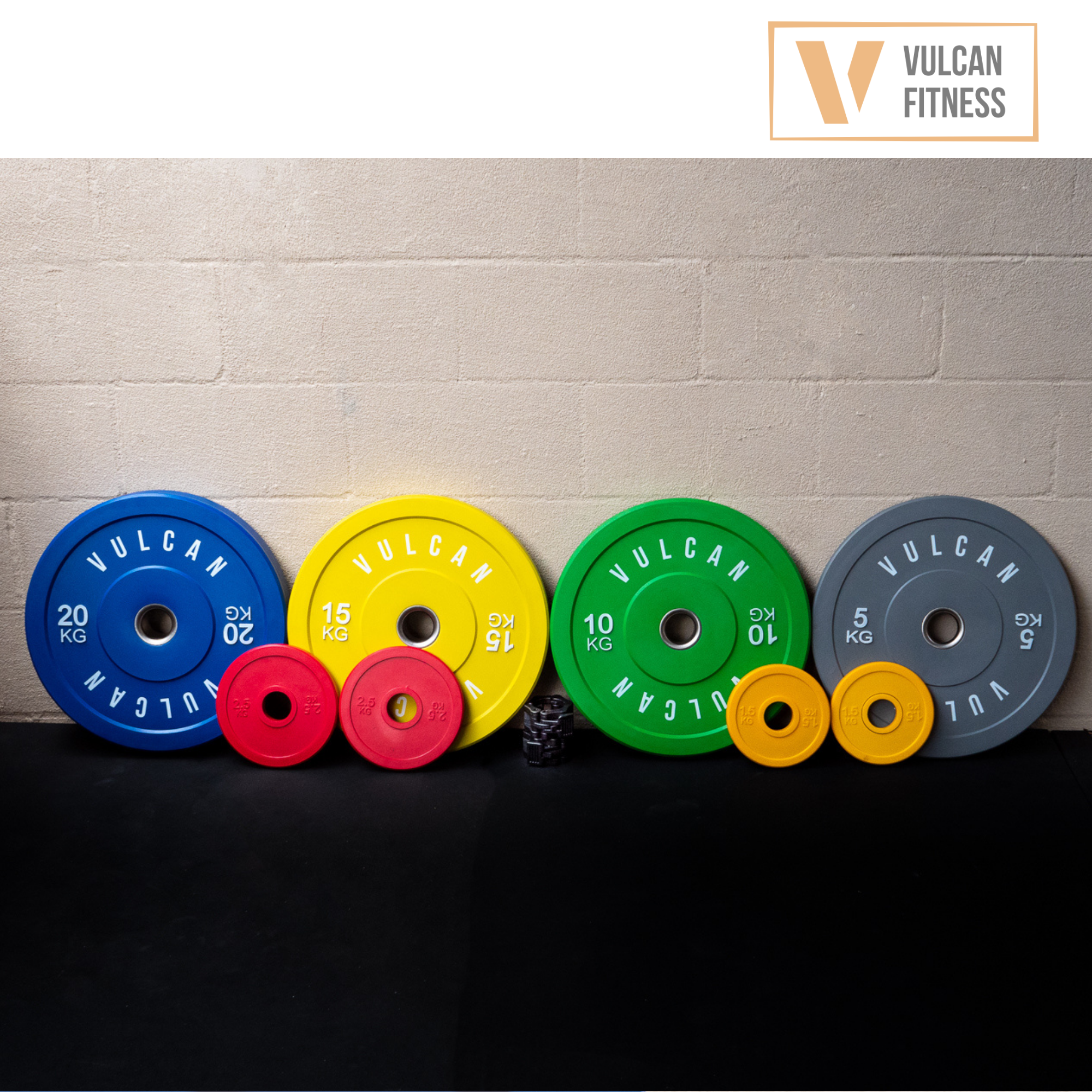 VULCAN Commercial Power Cage, Olympic Barbell, 100kg Colour Bumper Weight Plates & Commercial FID Bench | IN STOCK