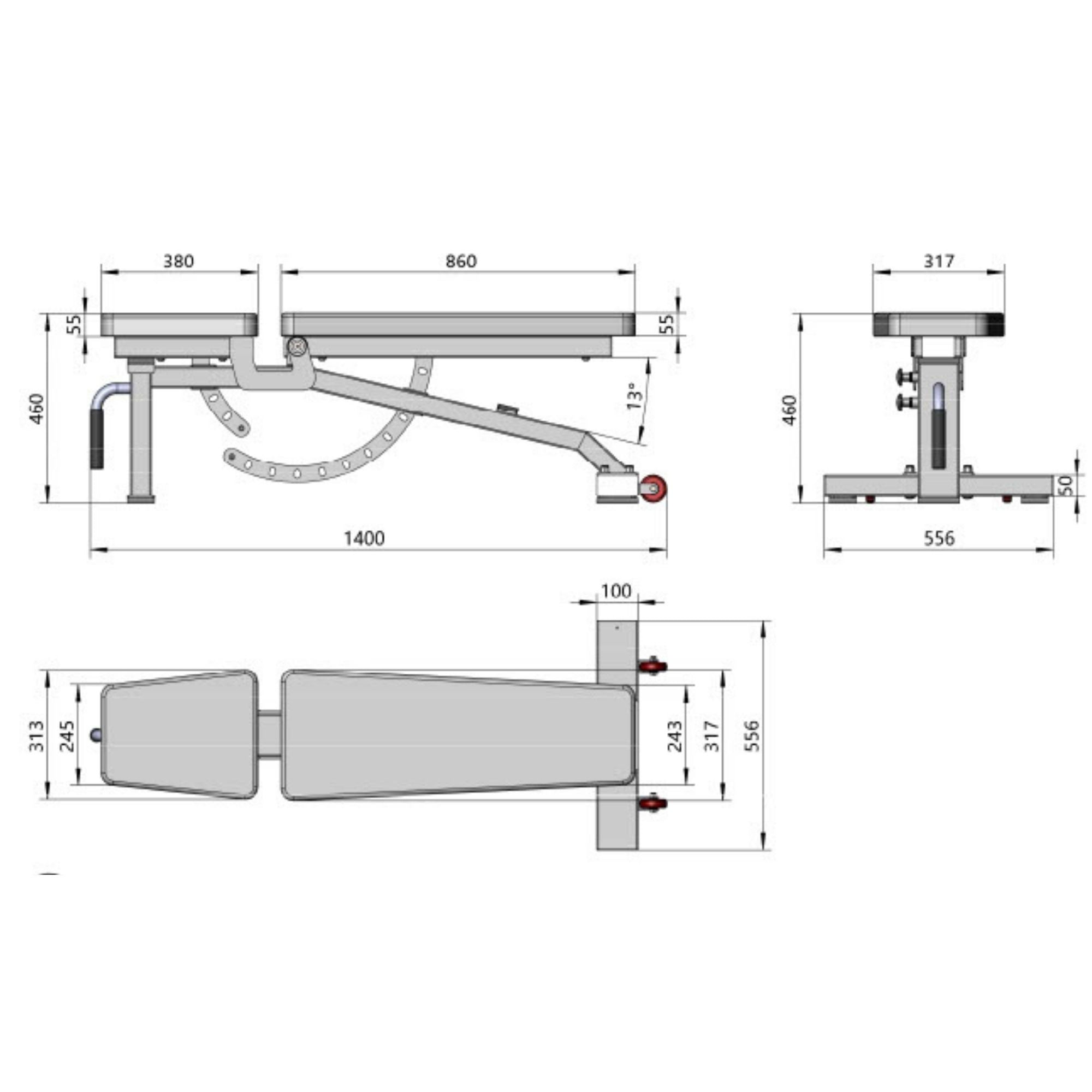 VULCAN Commercial Adjustable Bench | IN STOCK