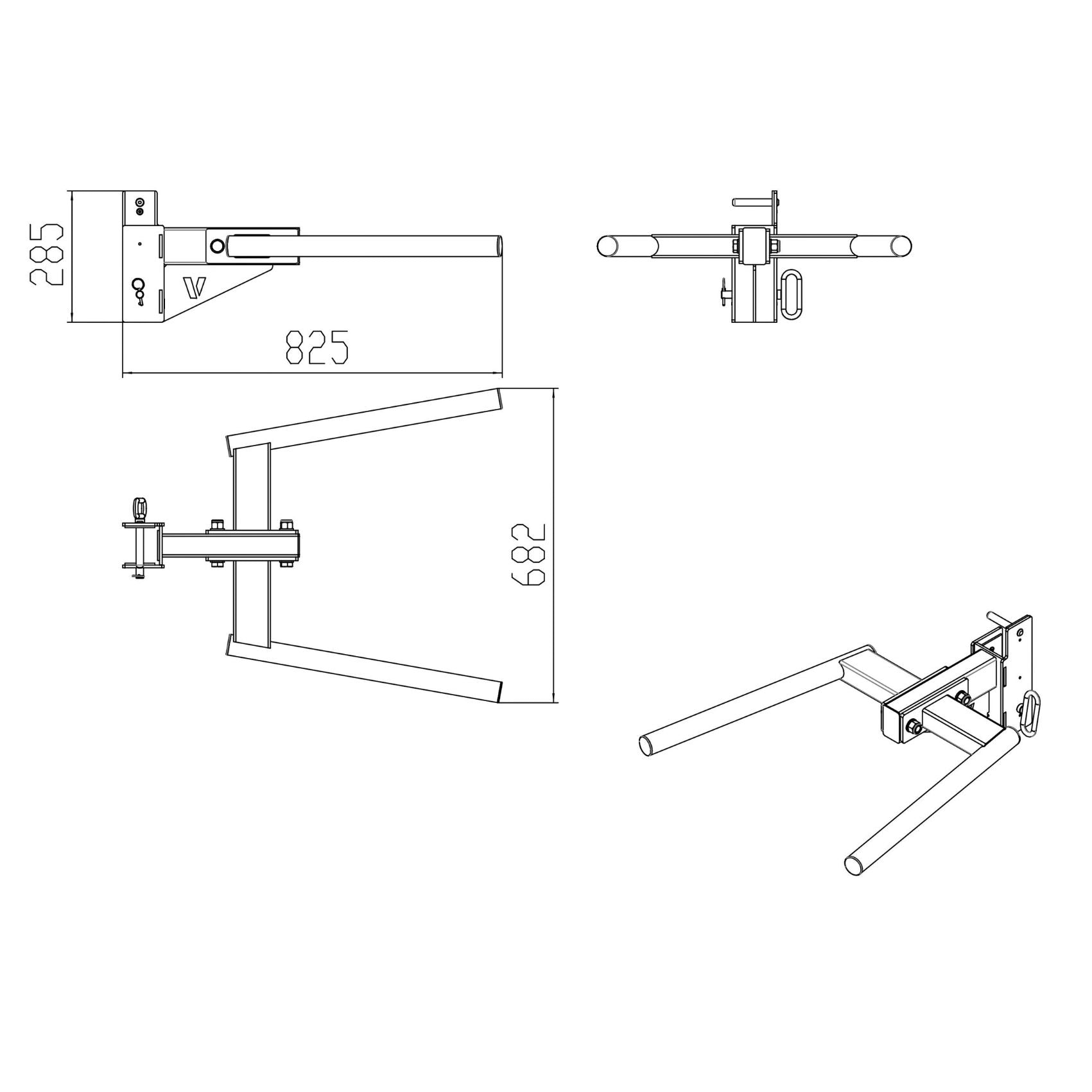 VULCAN Dip Attachment for Commercial Power Cage & Elite Squat Rack | IN STOCK