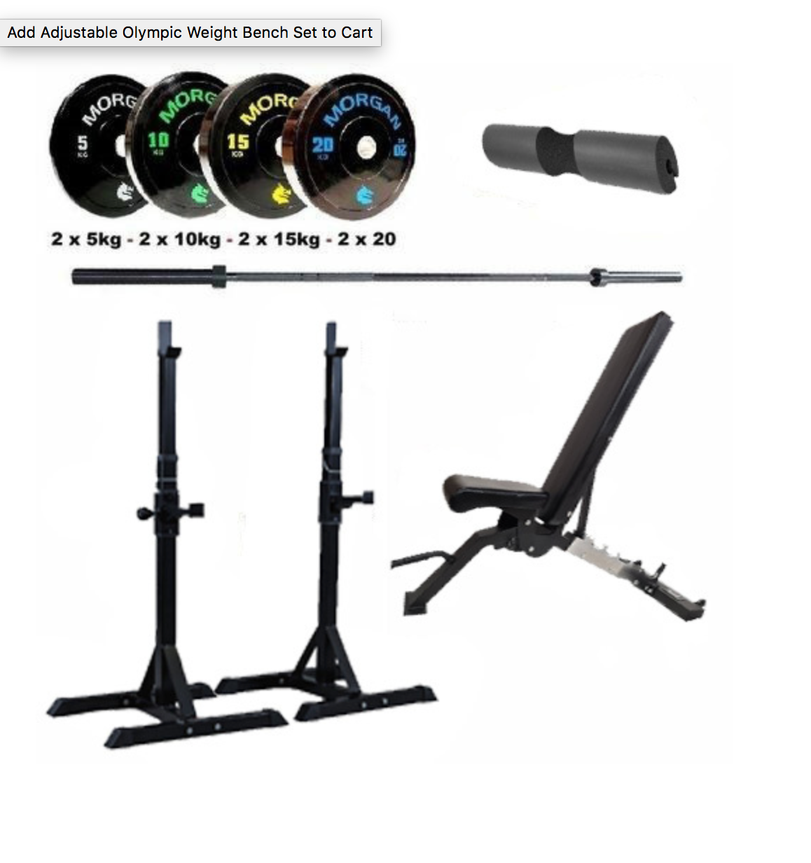 ADJUSTABLE OLYMPIC WEIGHT BENCH SET
