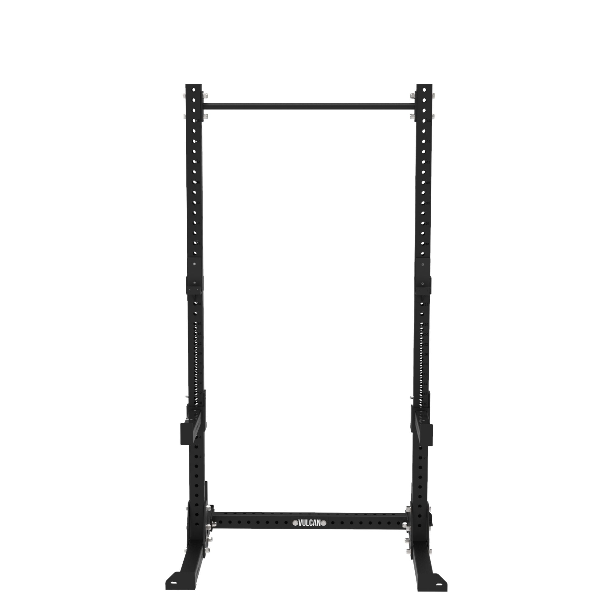 squat rack in a home gym
