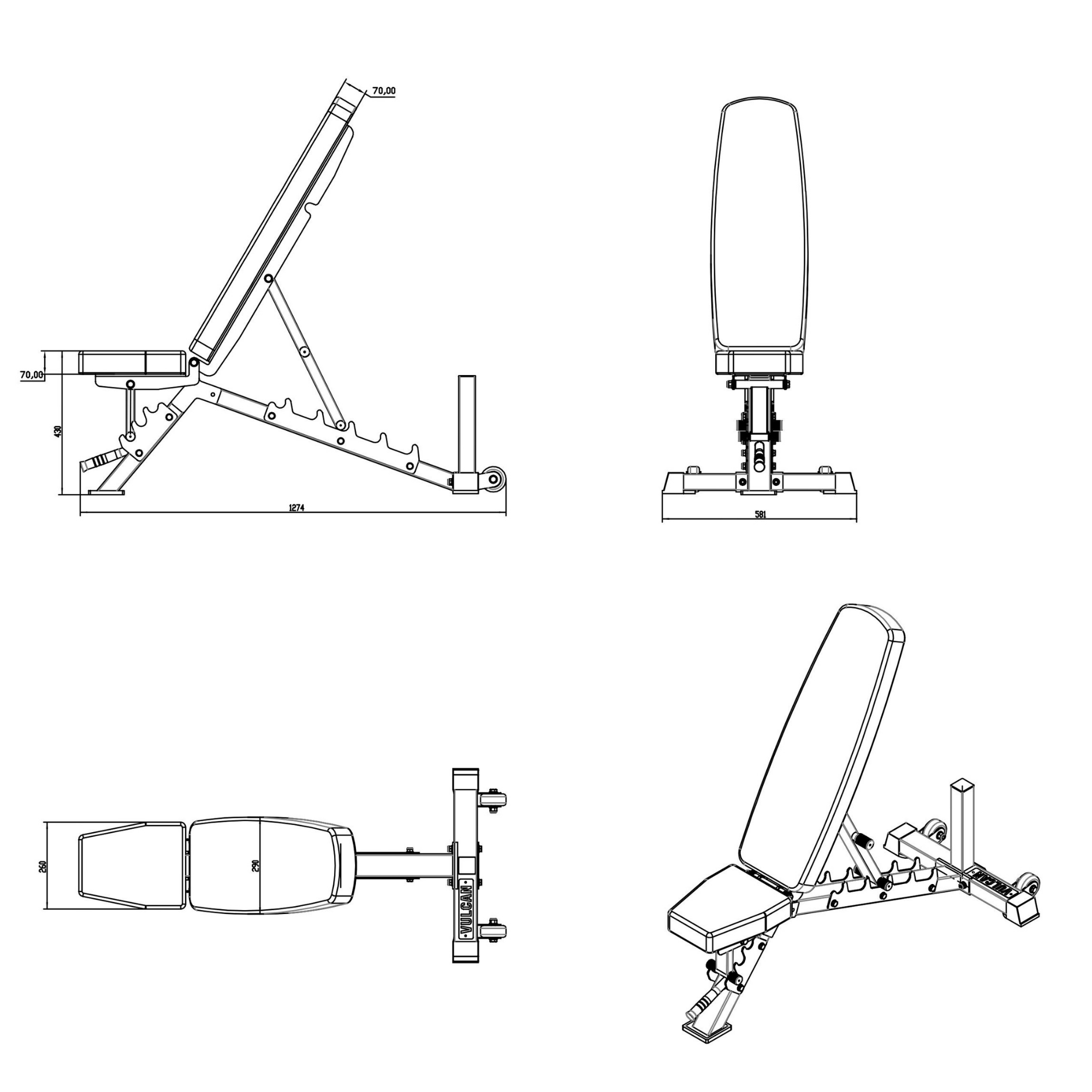 VULCAN Pro Adjustable Bench | IN STOCK