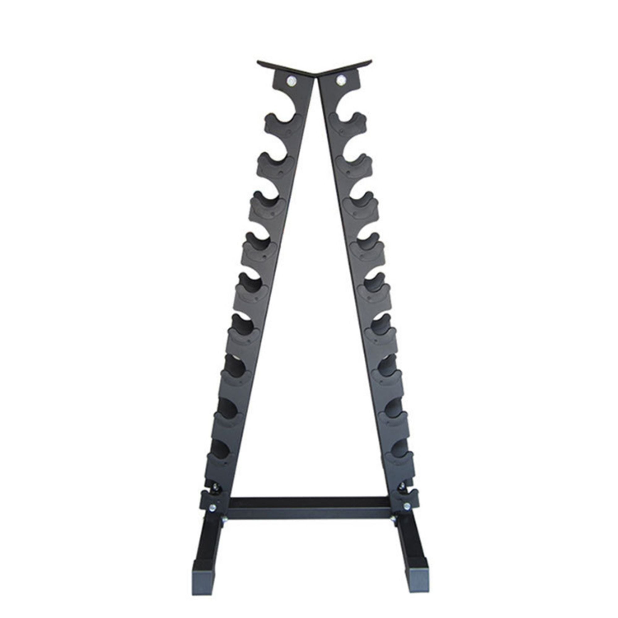 Vertical 10 pair dumbbell rack