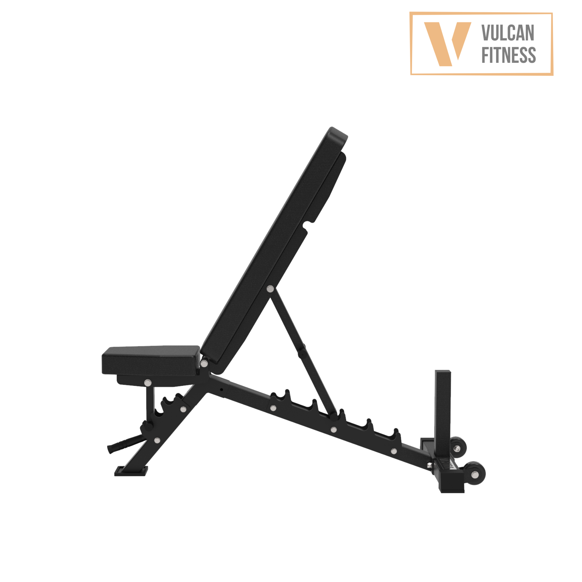VULCAN Elite Squat Rack, Olympic Barbell, 100kg Black Bumper Weight Plates & Pro Adjustable Bench | IN STOCK