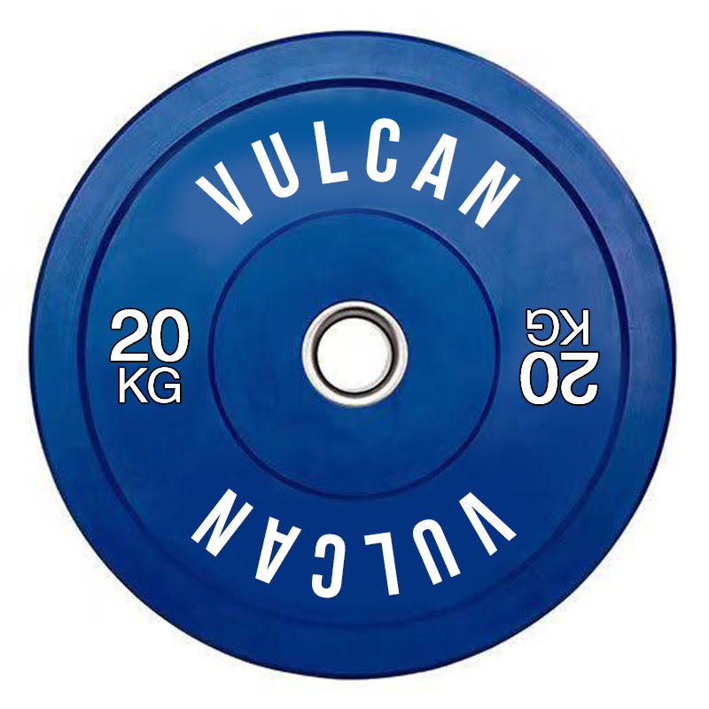 VULCAN Commercial Power Cage, Olympic Barbell, 150kg Colour Bumper Weight Plates & Commercial FID Bench | IN STOCK
