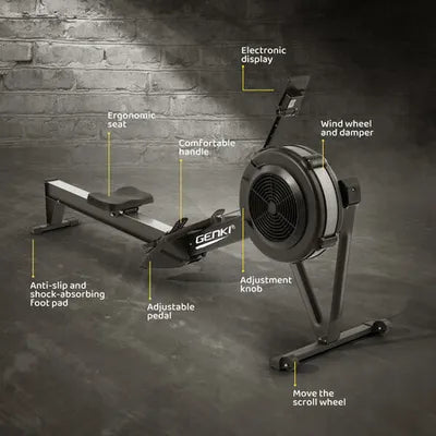 AGFC COMMERCIAL ROWING MACHINE AIR RESISTANCE