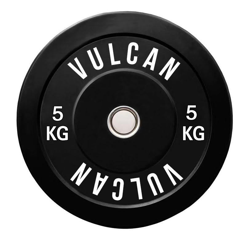 VULCAN Elite Squat Rack, Olympic Barbell, 100kg Black Bumper Weight Plates & Adjustable Bench | IN STOCK