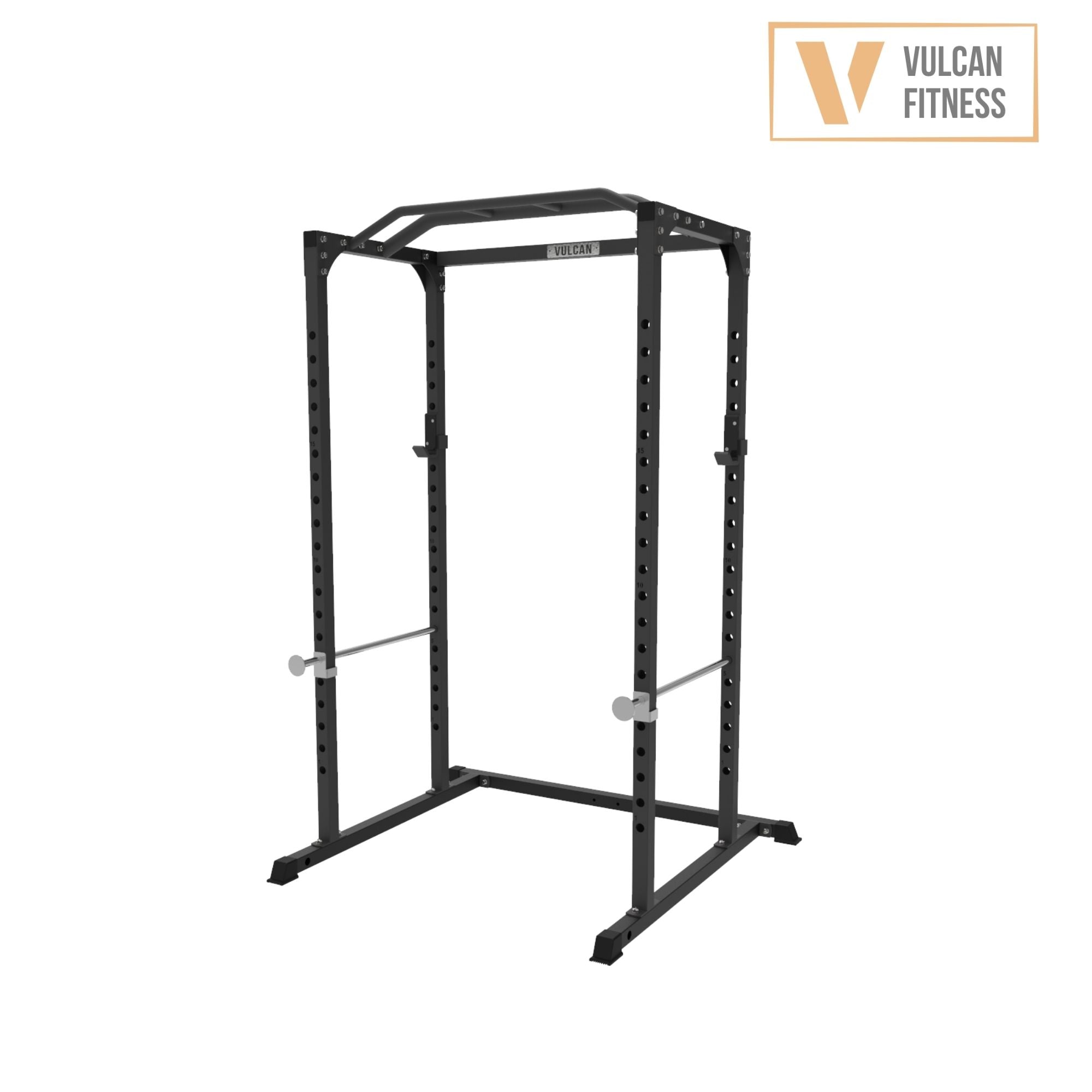 VULCAN Home Gym Power Cage, Olympic Barbell, 150kg Machined Olympic Iron Plates & Pro Adjustable Bench | IN STOCK